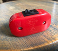 Inline Cord Switch - Red Switch (Black Rocker) - Feed Through Switch