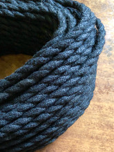Black Jute Covered (Rope Style) Twisted Wire - PER FOOT