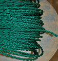 green twisted cloth covered 2 wire
