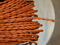 copper color twisted cloth covered 2 wire