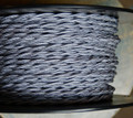silver twisted cloth covered 2 wire