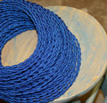 royal blue twisted cloth covered 2 wire