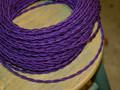 purple twisted cloth covered 2 wire