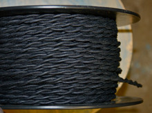 black cotton twisted cloth covered 2 wire