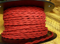 red cotton twisted cloth covered 2 wire