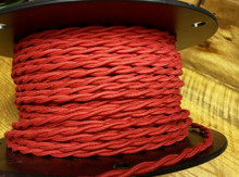 red cotton twisted cloth covered 2 wire
