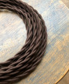 Brown Twisted Cloth Covered Wire, Cotton - PER FOOT
