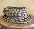 clay grey cotton twisted cloth covered 2 wire