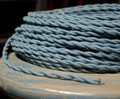 slate blue cotton twisted cloth covered 2 wire