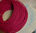 red wine plum cotton twisted cloth covered 2 wire