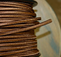 brown parallel flat cloth covered 2 wire