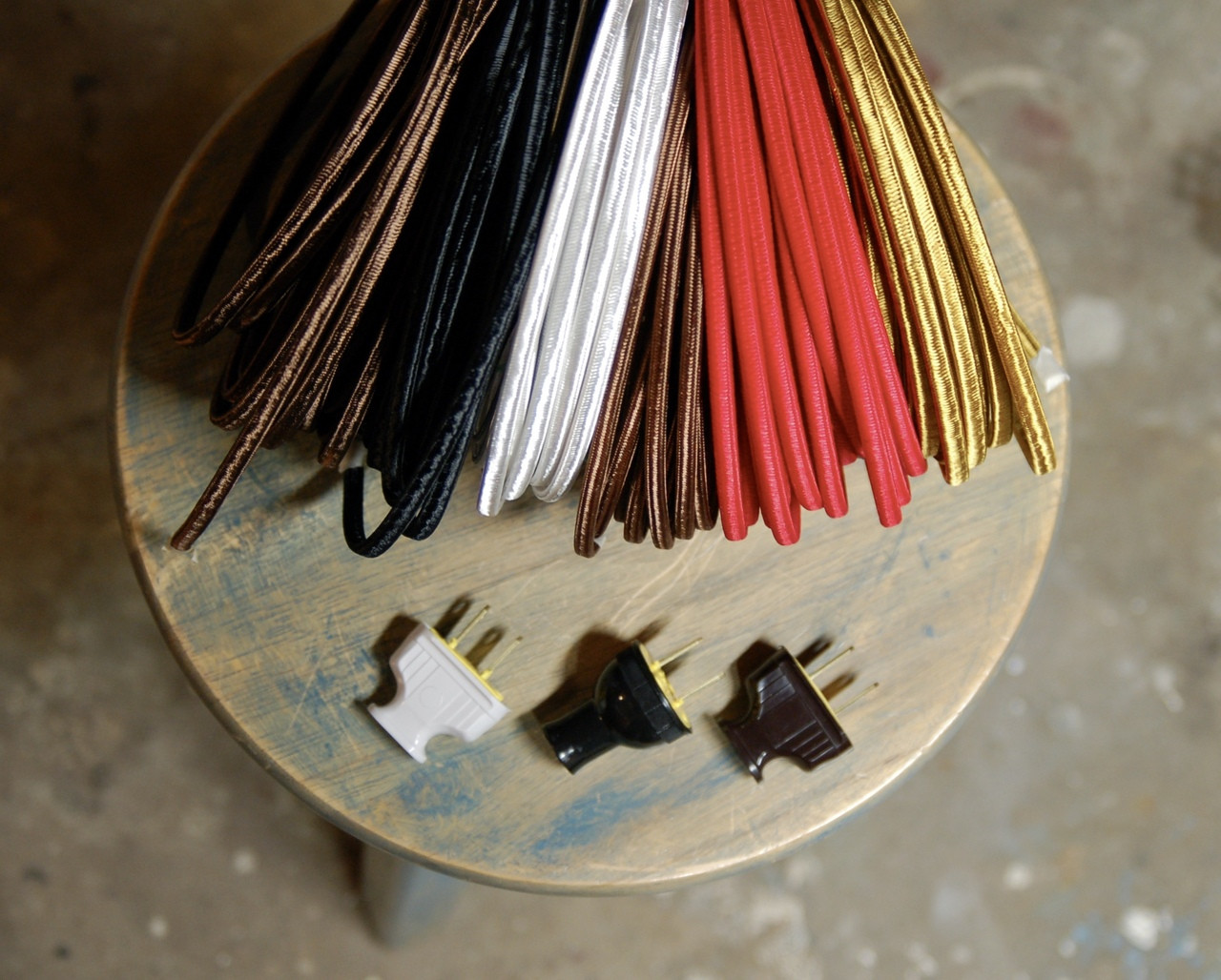 18ga Vintage Style Lamps Antique Lights Putty 2-Wire Cloth Covered Cord Cotton