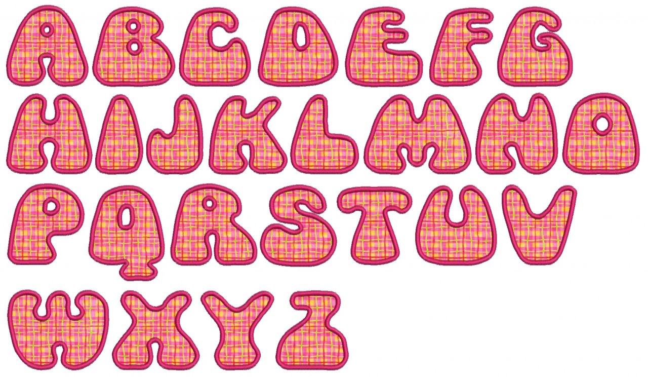 Lollipop Applique Font Machine Embroidery Designs
