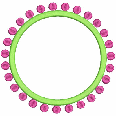 Dotted Frame Embroidery Design Dotted Frame Embroidery Design