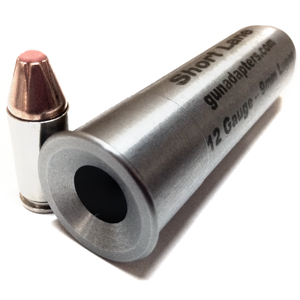 20 Gauge to 9mm Luger Shotgun Barrel Adapter Reducer Sleeve Insert Chamber.