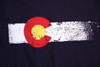 Colorado Flag Long Sleeve T-Shirt in Navy Blue