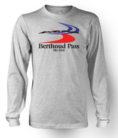 Berthoud Pass Ski Area Throwback Long Sleeve T-Shirt - Art on Front and Back
