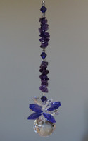 Amethyst & Crystal Ball Suncatcher