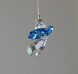 Angel with Crystal Halo with Blue Wings