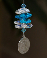 Guardian Angel Crystal Suncatcher - Blue