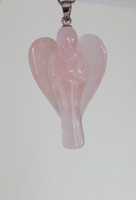 Rose Quartz Angel Pendant
