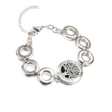 Aromatherapy Diffuser Bracelet -Tree of Life - Silver