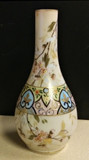 Webb  Opal Glass  Vase Enamel Hawthorne Design Persian Band