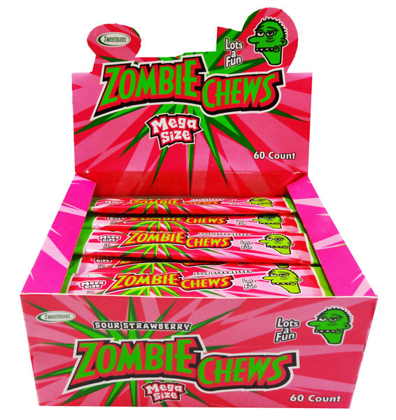 Zombie Chews - Sour Strawberry, now 