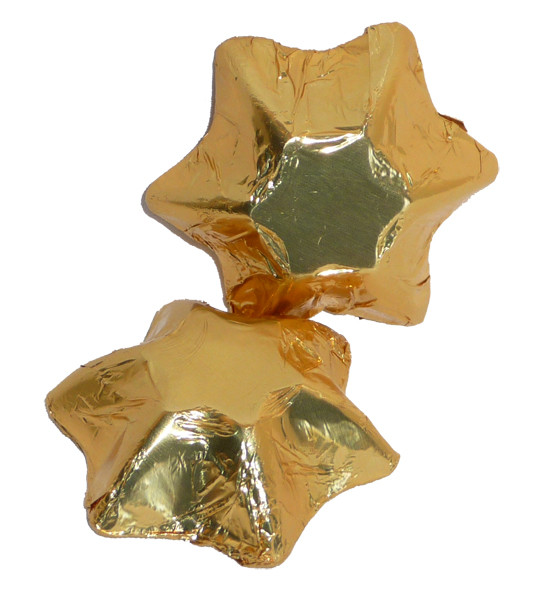 Chocolate Gems Chocolate Stars Gold Foil, and other Confectionery