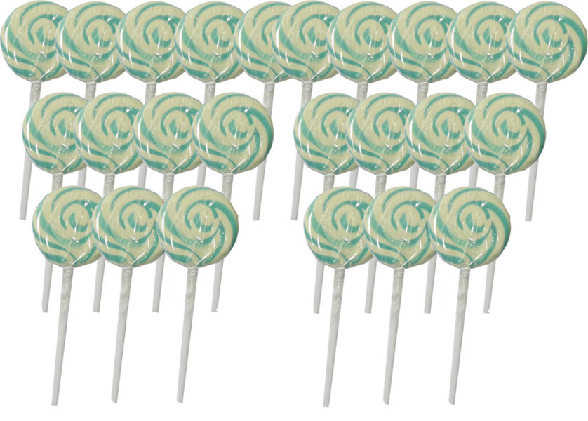 wholesale blue swirl lollipops