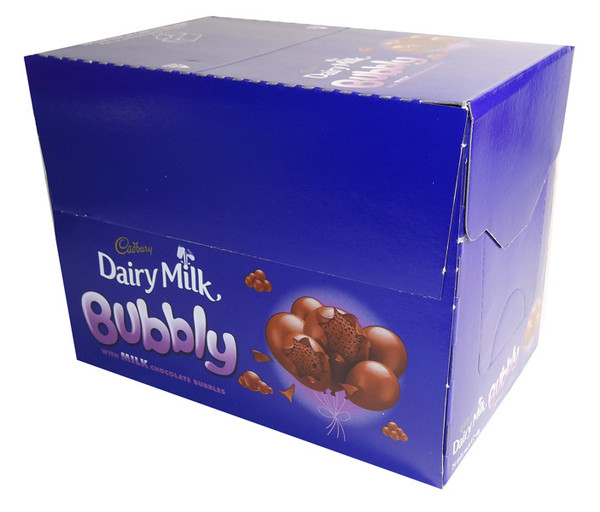 Cadbury Dairy Milk Bubbly with Milk Chocolate Bubbles, and other