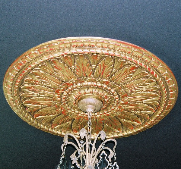 Ceiling Medallion Acanthus And Beads 36 Inch