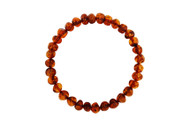 Adjustable Baltic Amber Adult Bracelet with Sterling Silver Clasp – Polished Cognac Baroque