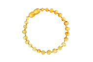 Children's Unpolished Baroque 100% Genuine Baltic Amber Beads Healing Bracelet -Honey - 14/15cm 