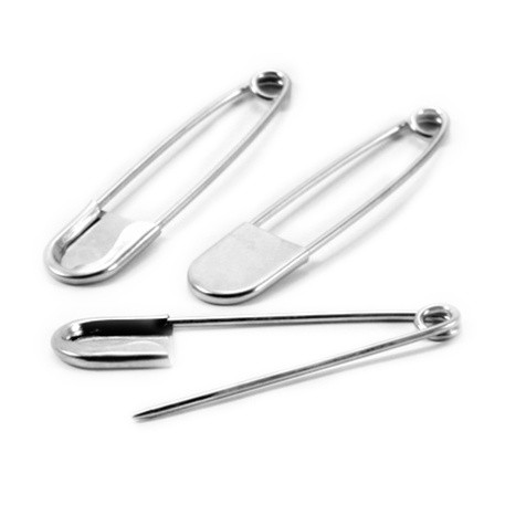 10 Pc Super Heavy Duty Jumbo 5 Stainless Steel Safety Pins