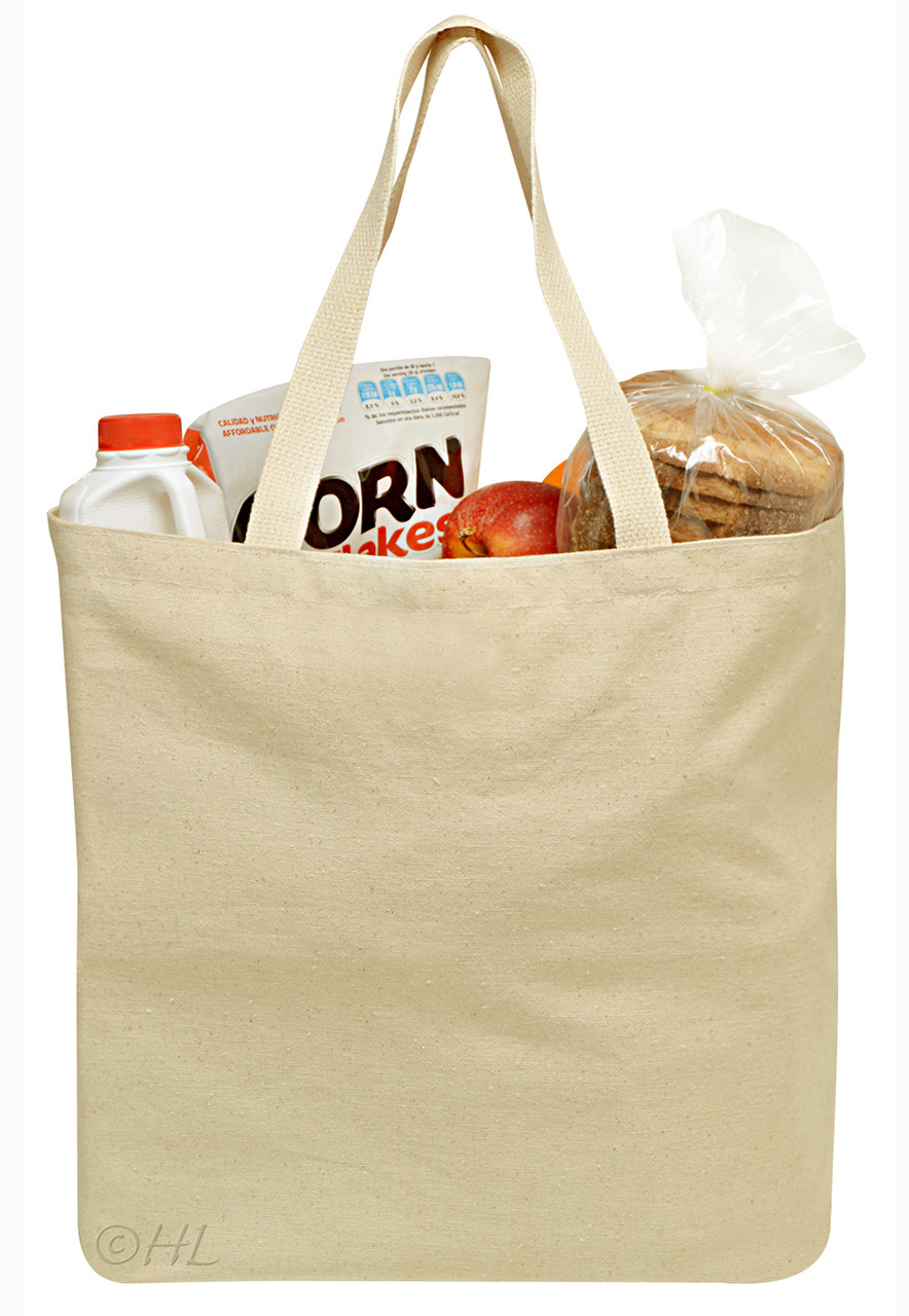 Reusable Grocery Canvas Bag Tote | 19&quot; x 15&quot;