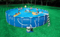 24 ft x 52 in Metal Frame Pool Set w/ Sand Filter Pump