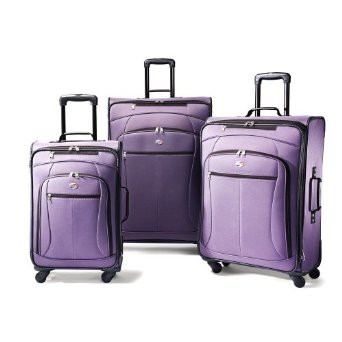 american tourister purple bag