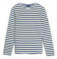 SAINT JAMES 9858 MINQUIERS MODERNE Authentic Breton Shirt, ECRU/MARINE 