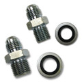 POWER STEERING BOX FITTING SET: -6 AN TO 16MM Bump Steer O-Ring and -6 AN Male to 18MM Bump Steer O-Ring