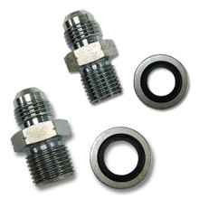 POWER STEERING BOX FITTING SET: -6 AN TO 16MM Bump Steer O-Ring and -6 AN Male to 18MM Bump Steer O-Ring