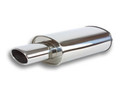 Streetpower Oval Muffler w/ 4.5" x 3" Oval Angle Cut Tip (3" inlet)