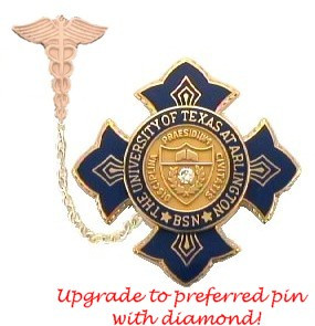 1" Nursing Pin with guard & diamond