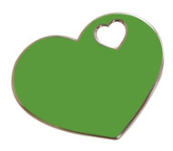 Delta Zeta Green Epoxy Heart