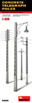 Miniart Models - Concrete Telegraph Poles