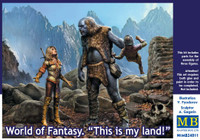 Masterbox Models - World of Fantasy: Female Warrior & Giant Holding Gnome