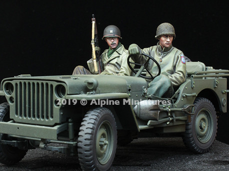 Figurines Alpine Miniatures - Set équipage US AFV WW2 - Échelle 1/35 - Neuf - Réf. 35116