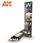 AK Interactive: Weathering Pencils - Dirt Marks Set