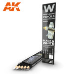 AK Interactive: Weathering Pencils - Black & White