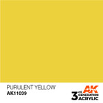 AK Interactive: 3rd Generation Acrylic - Purulent Yellow